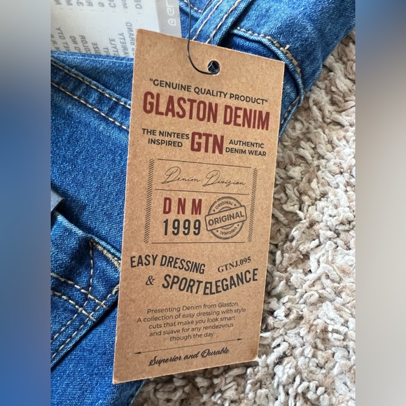 Glaston men’s  Jean smart comfort fit metal rivet pkt stretch denim Size 34 - Picture 8 of 10